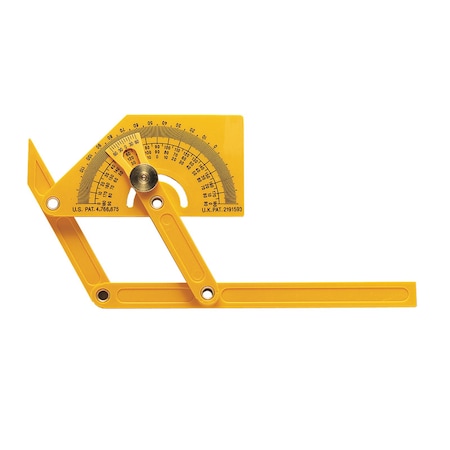 General Tools General Angel-Izer 8-5/8 in. L X 3-3/4 in. W Protractor Yellow 1 pc 29